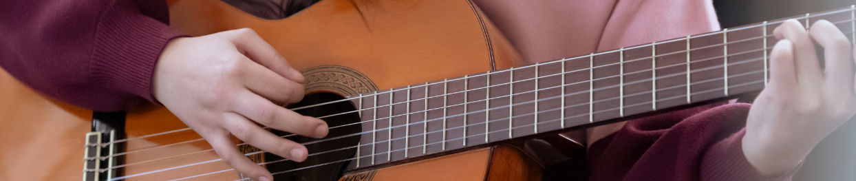 Close-up Akoestische gitaar
